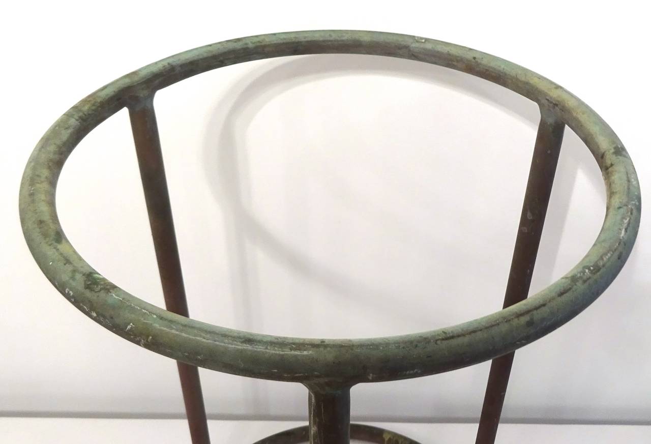 Rare 1950s Walter Lamb Copper Side Table In Excellent Condition In Washington, DC