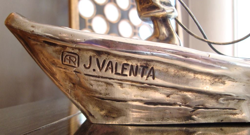 Monumental J. Valenta Austrian Bronze Nautical Inkwell, C. 1910 7