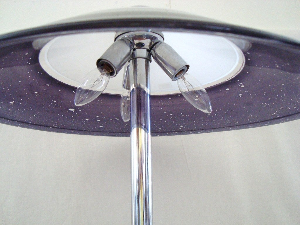 1980s Barbini Purple Murano Art Glass Table Lamp For Sale 2
