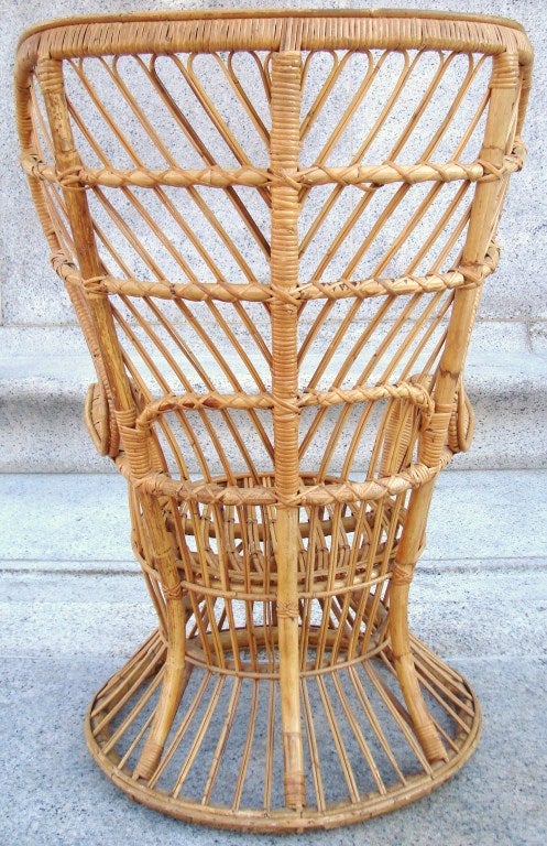 1950's Gio Ponti Wicker Lounge Chair 2