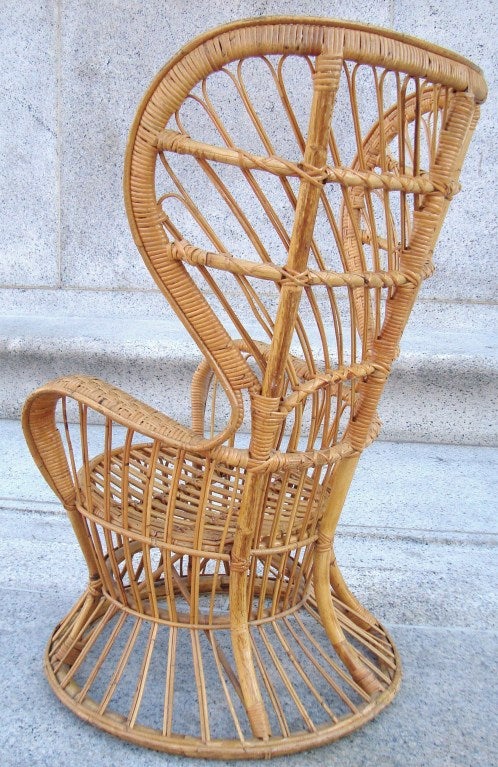 1950's Gio Ponti Wicker Lounge Chair 3