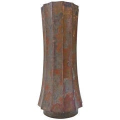 Sculptural 1940s Japanese Modern Bronze Vase 3