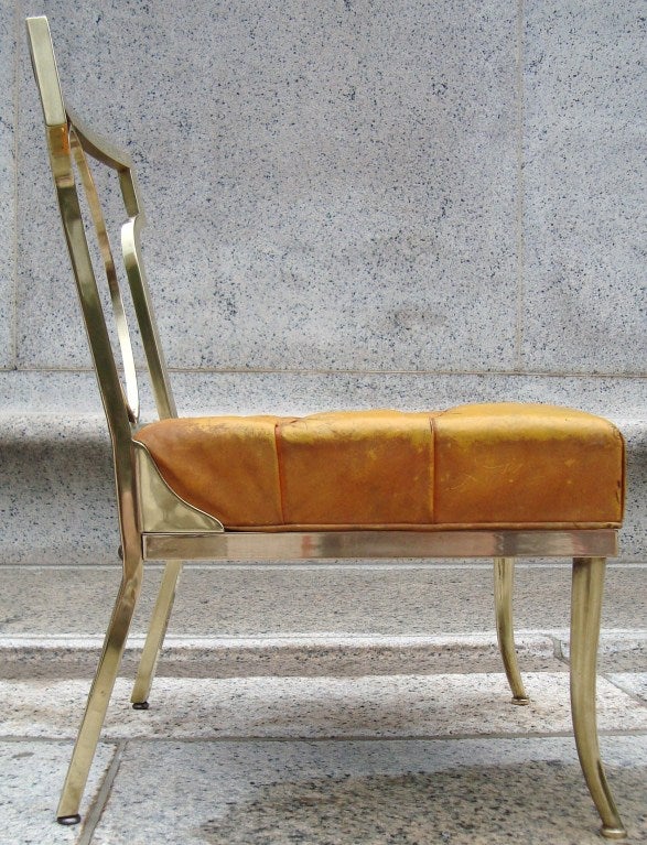 American Rare 1940's Billy Haines Bronze Slipper Chair
