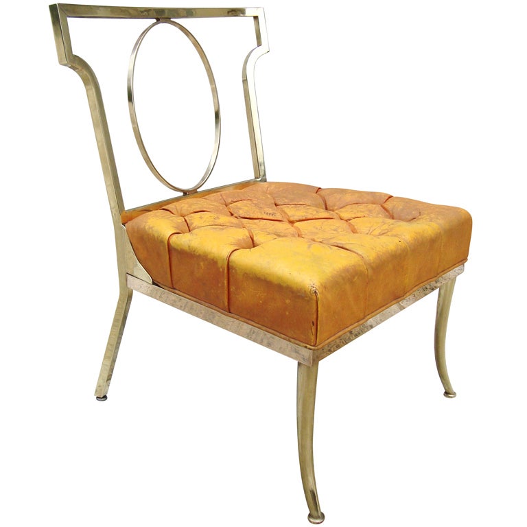 Rare 1940's Billy Haines Bronze Slipper Chair