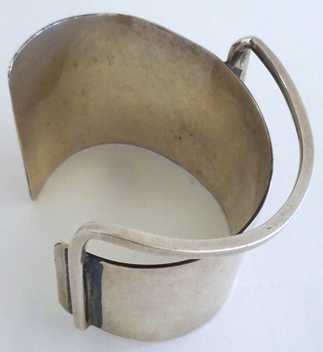 Rare 1950s Ed Wiener Modernist Sterling Bracelet For Sale 2