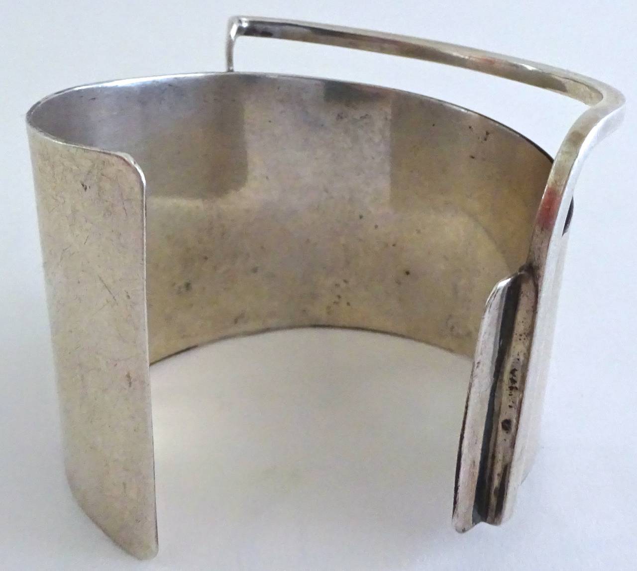 Mid-20th Century Rare 1950s Ed Wiener Modernist Sterling Bracelet For Sale