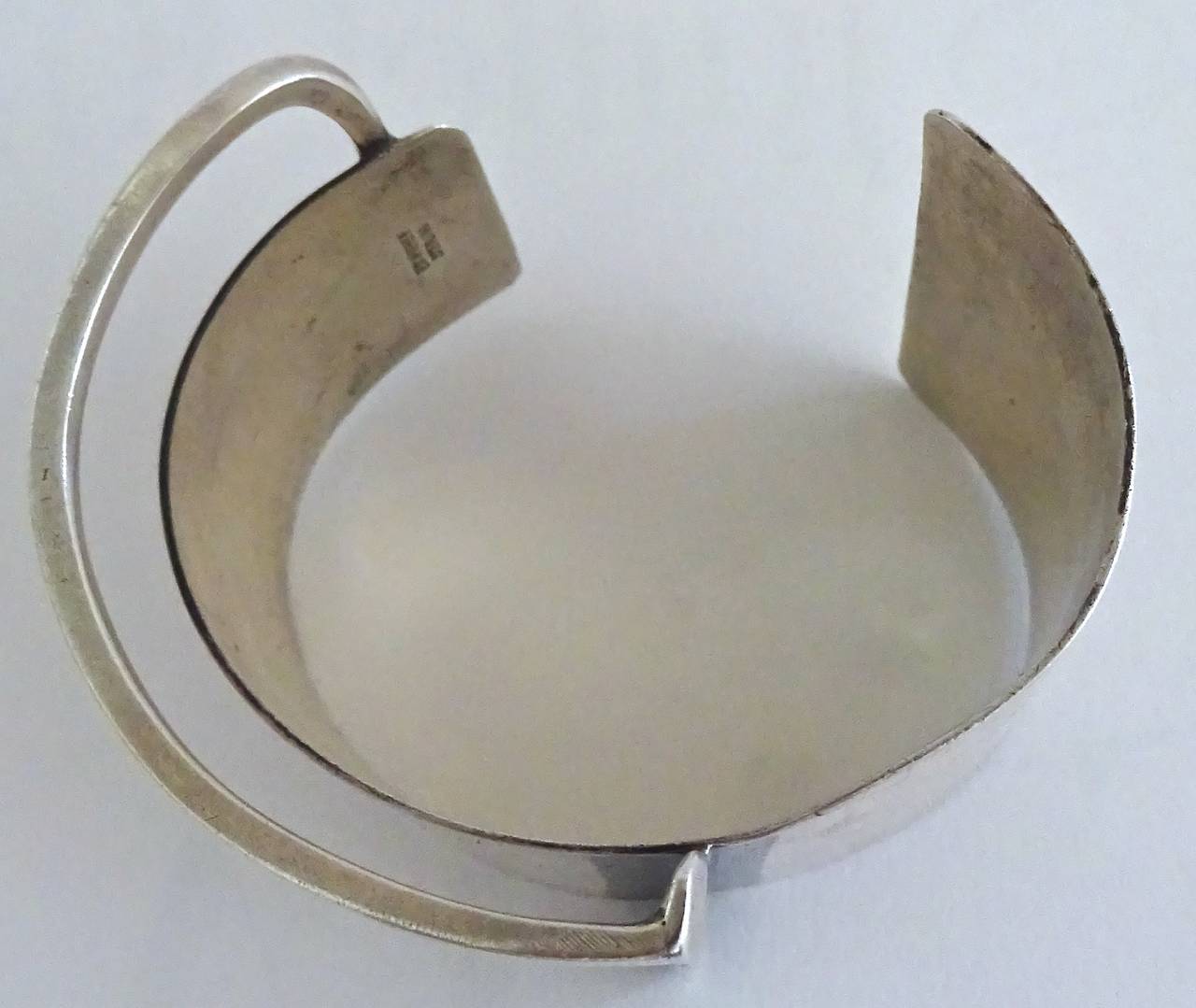 Rare 1950s Ed Wiener Modernist Sterling Bracelet In Excellent Condition For Sale In Washington, DC