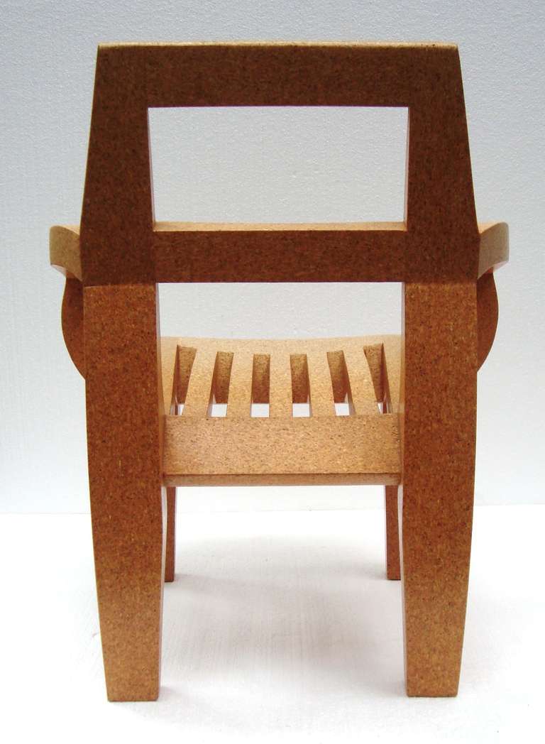 Sculptural Kevin Walz Solid Cork Lounge Chair and Ottoman, 1997 3