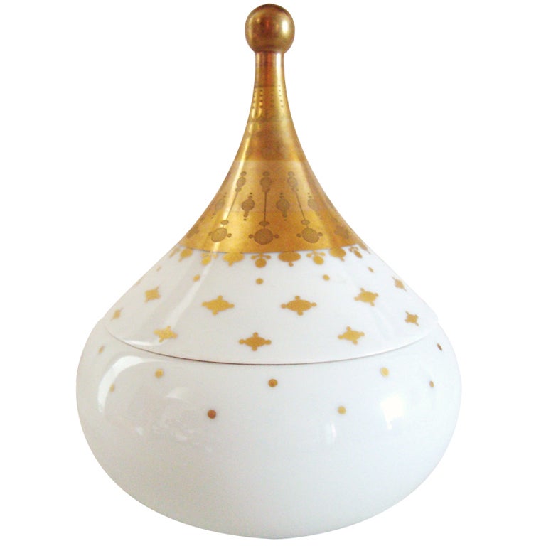 1960's Bjorn Winblad for Rosenthal Covered Porcelain Jar