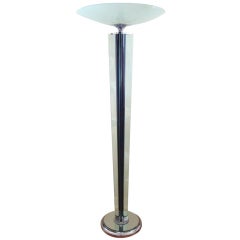 1970s French Deco Jean Perzel Torchiere