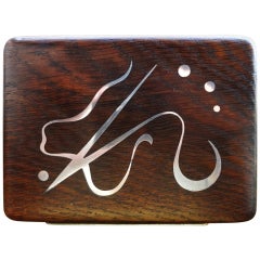 1950's Danish Modern Axel Salomonsen Sterling and Oak Box