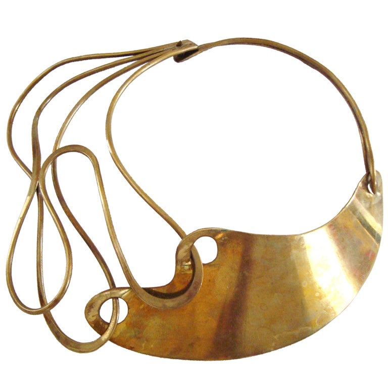 Iconic Art Smith Modernist Necklace, 1953 For Sale