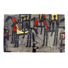 Rare 1960
s Borje Skogh for Gustavsberg Danish Art Pottery Plaque