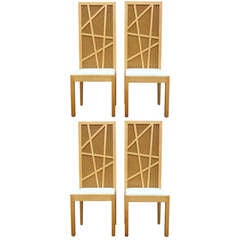 Sculptural Set of Four Laurinda Spear High Backed Dining Chairs, circa 1980