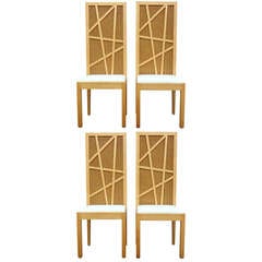 Sculptural Set of Four Laurinda Spear High Backed Dining Chairs, circa 1980