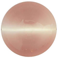 Large 1970's Barbini Murano Pink Art Glass Bowl