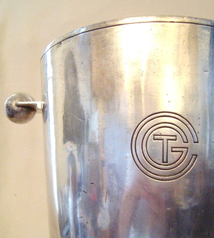 Rare 1930's Christofle SS Normandie Silver Ice Bucket 2