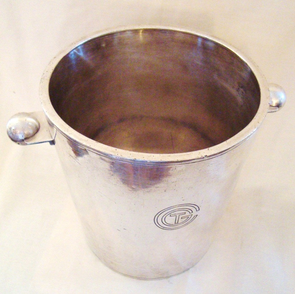 Rare 1930's Christofle SS Normandie Silver Ice Bucket 5
