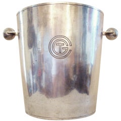 Rare 1930's Christofle SS Normandie Silver Ice Bucket