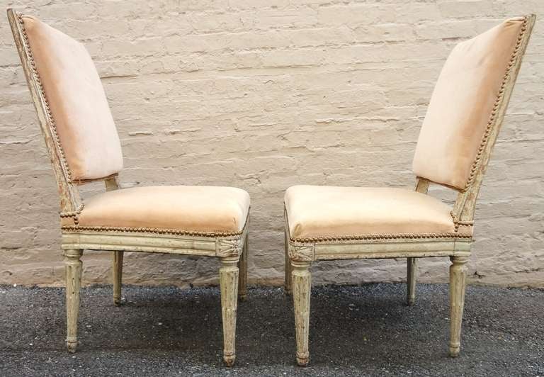 Pair of 18th Century French Painted Side Chairs, Collection of Cole Porter 3