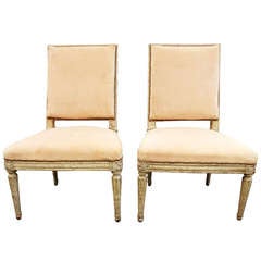 Pair of 18th Century French Painted Side Chairs, Collection of Cole Porter 6