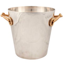 1970's Hermes Snaffle Bit Silver Champagne Bucket