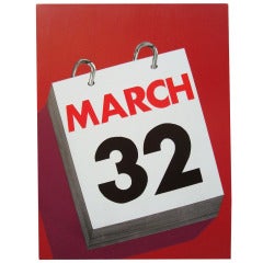 1970
s Pop Art Painting, "March 32"