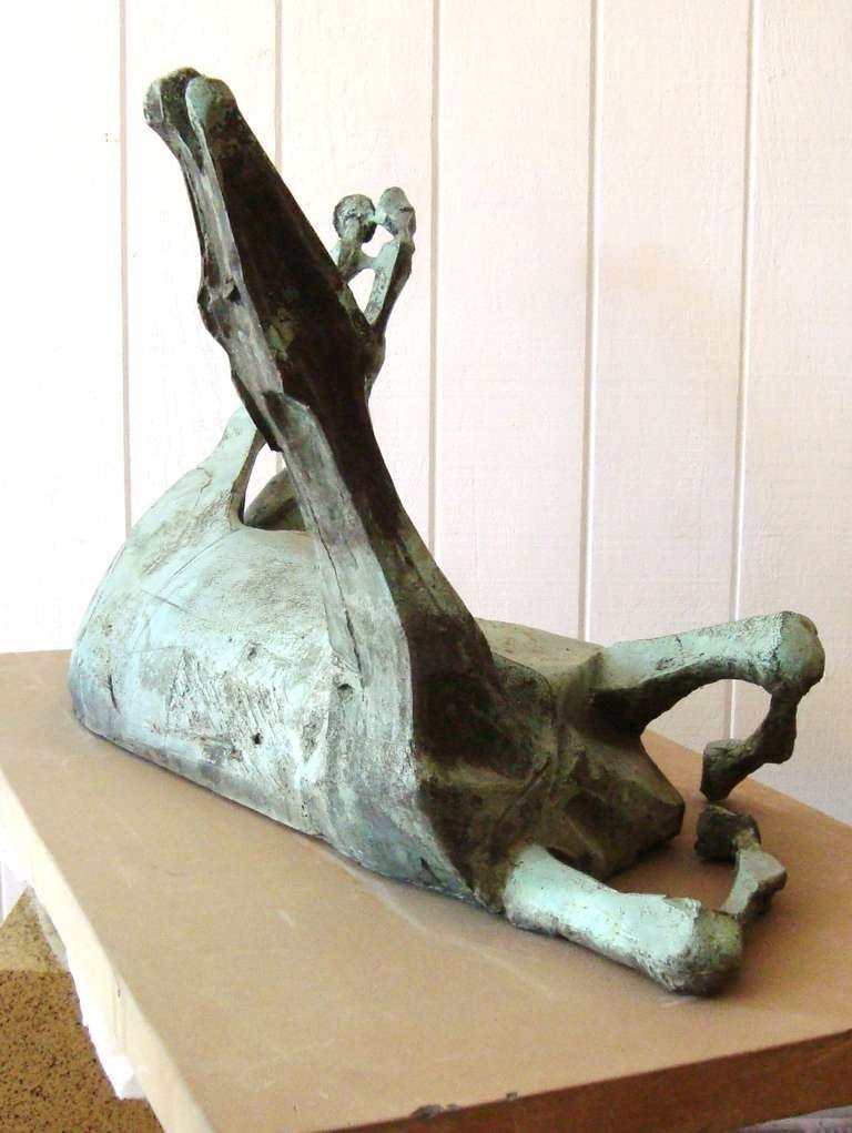 Italian Large 1950's Bronze Horse Sculpture by Remo Rossi (1909-1982)