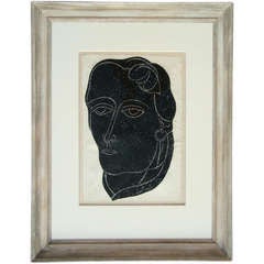 Chic 1940's French Abstract Painting