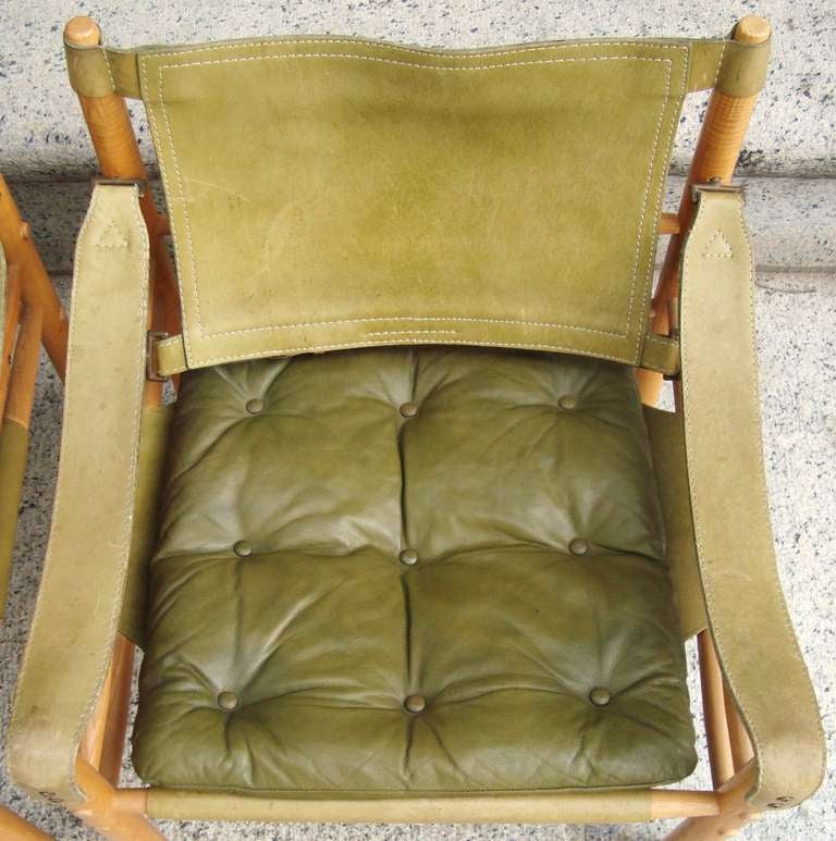 Pair of 1960's Arne Norell Leather Chairs, Collection of Drew Barrymore