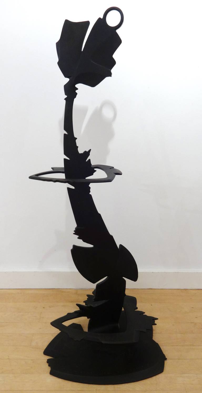 20th Century Sculptural Set of Wrought Iron Albert Paley Fireplace Tools, 1996 For Sale