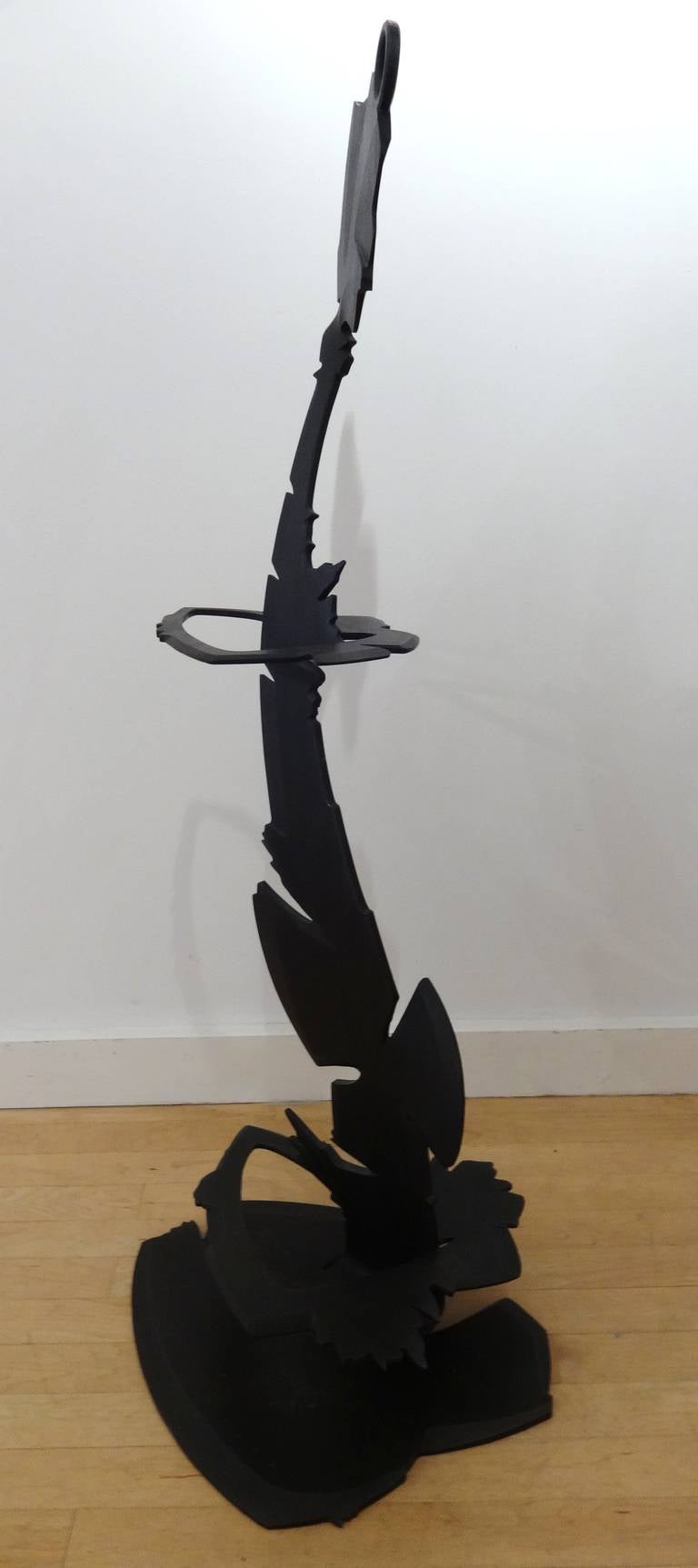 Sculptural Set of Wrought Iron Albert Paley Fireplace Tools, 1996 For Sale 1