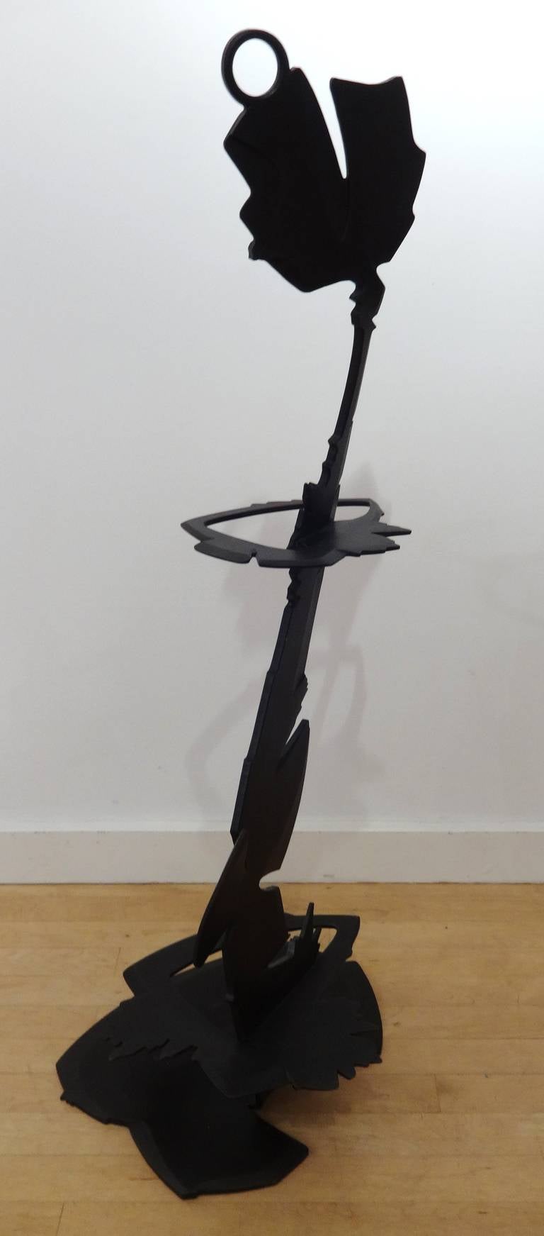 Sculptural Set of Wrought Iron Albert Paley Fireplace Tools, 1996 For Sale 2
