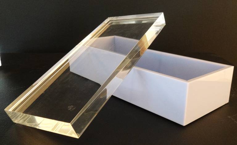 Set of 1970s Italian Alessandro Albrizzi Lucite Boxes 3