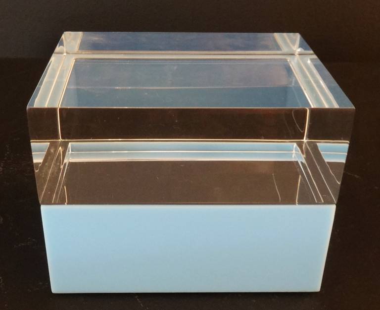 Late 20th Century Set of 1970s Italian Alessandro Albrizzi Lucite Boxes