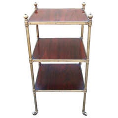 Antique English Regency Rosewood and Brass Etagere ca. 1840