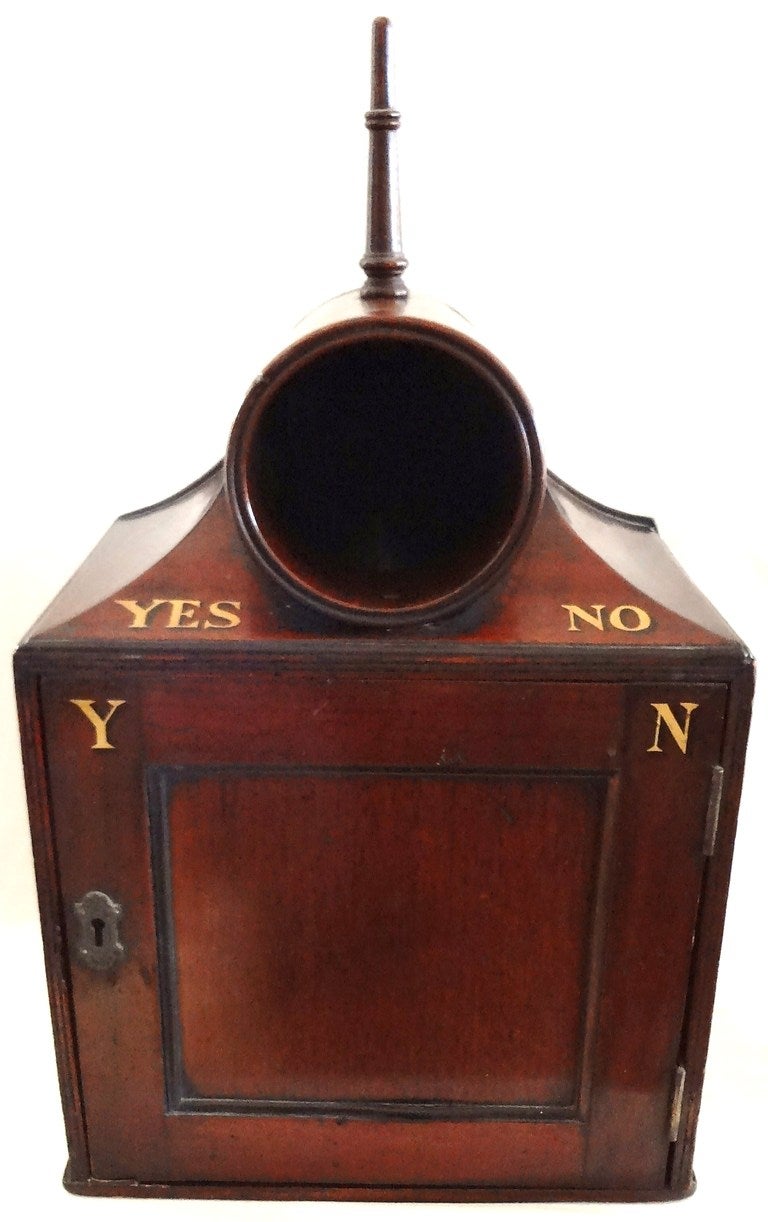 19th C. English Yes/No Ballot Box