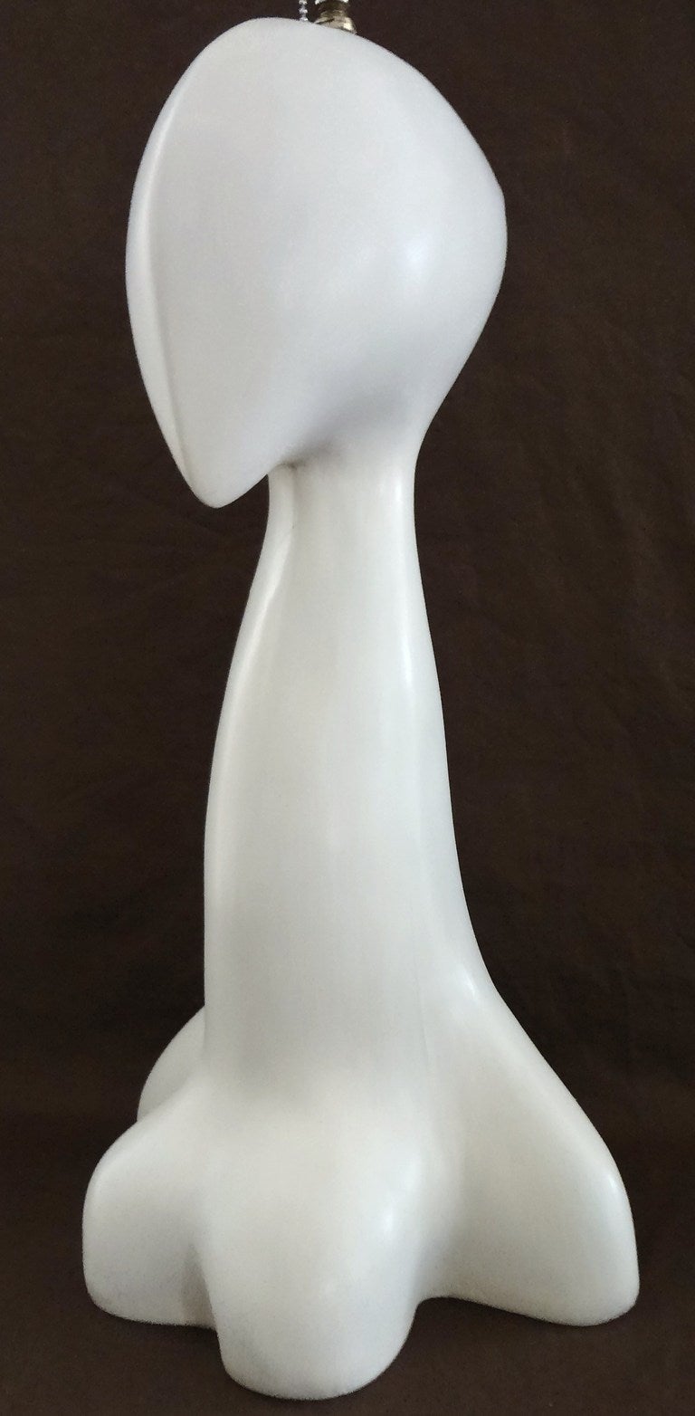 Statuesque 1940s French Plaster Table Lamp