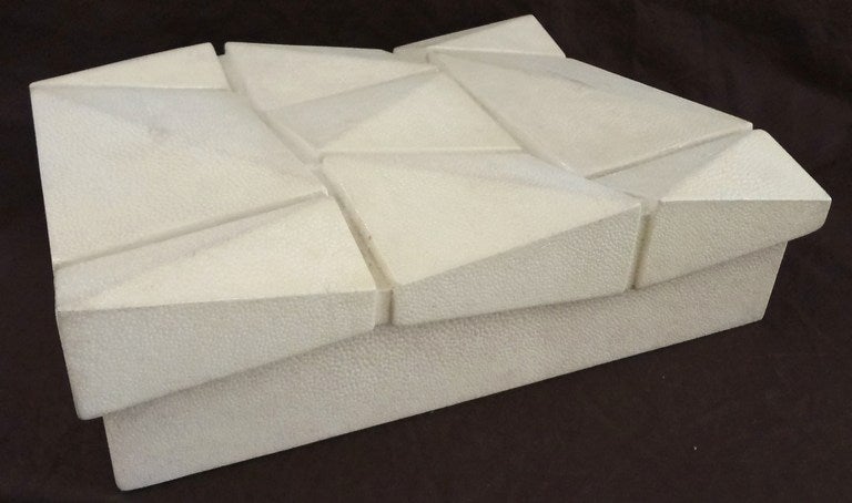 Faceted R&Y Augousti Ivory Shagreen Box