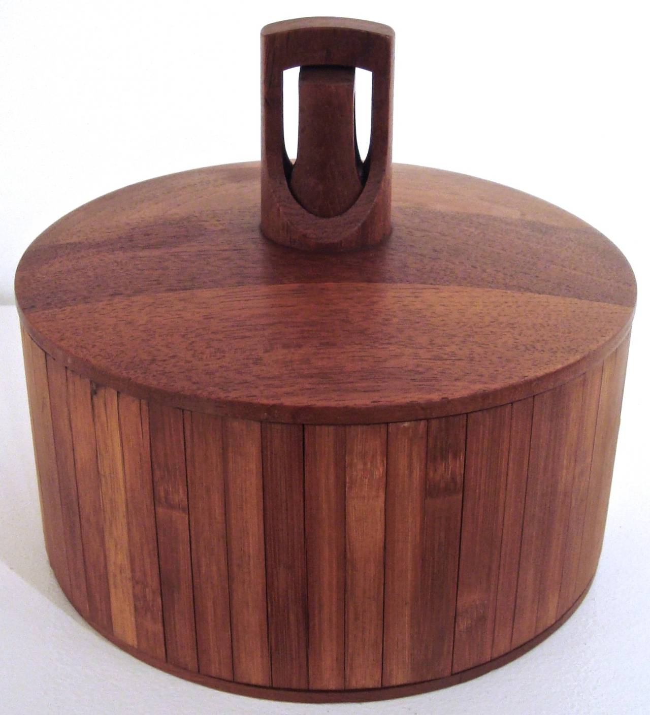 1950's Early Jens Quistgaard for Dansk Teak and Bamboo Ice Bucket