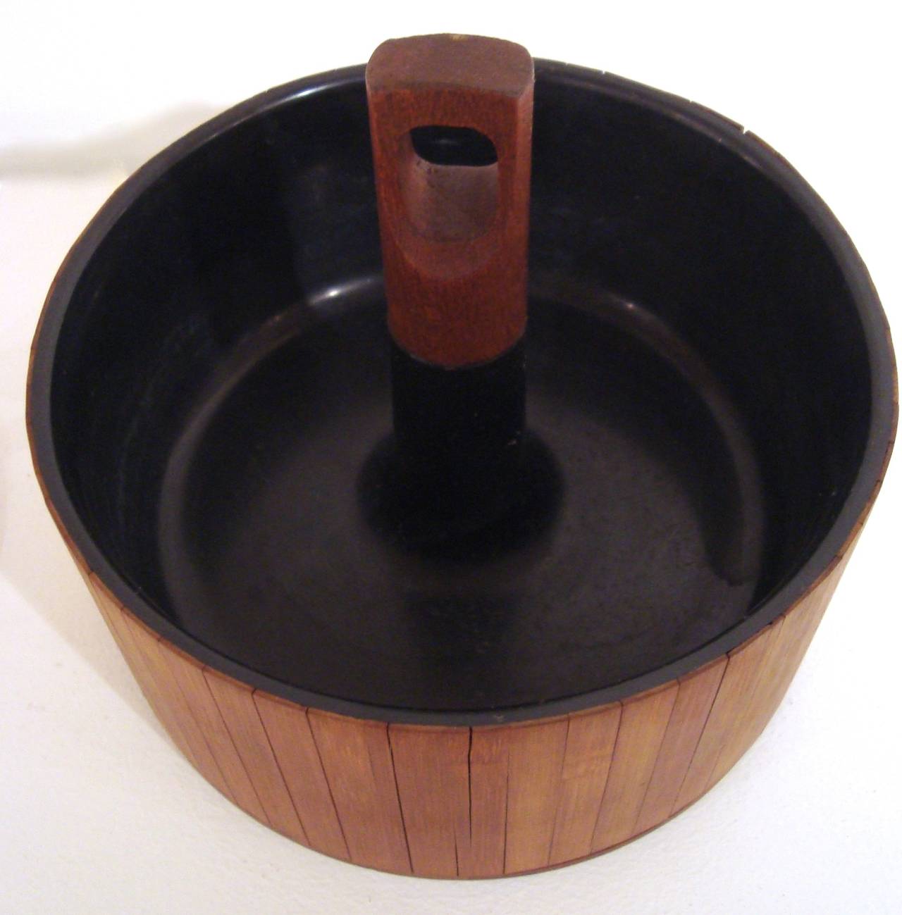 Mid-20th Century 1950s Early Jens Quistgaard for Dansk Teak and Bamboo Ice Bucket