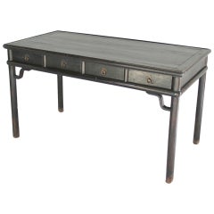 Chinese Black Lacquer Desk