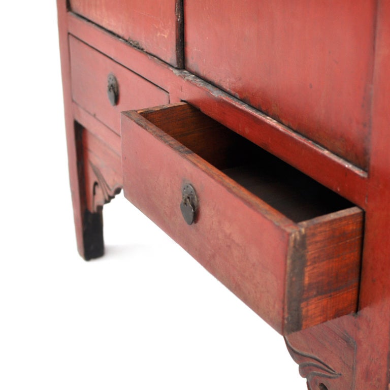 red chinese cabinet