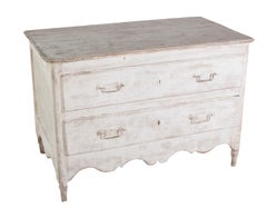 White Painted Two-Drawer Louis XVI Style Provencal Commode
