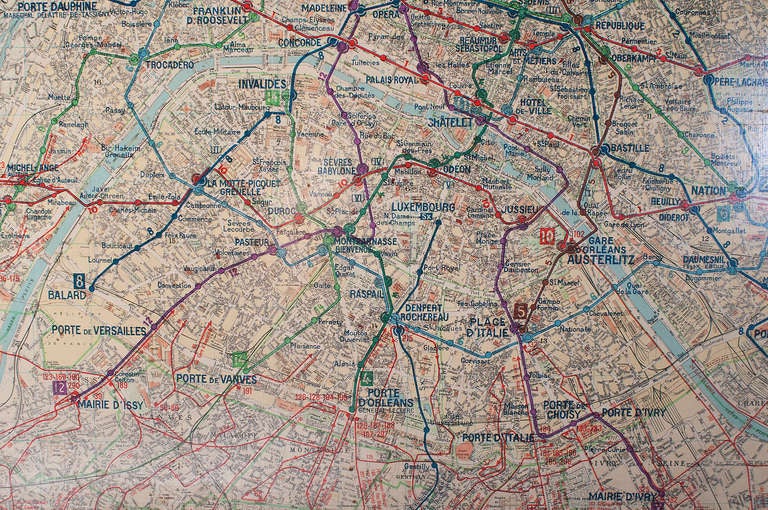 Double Faces Paris Metrokarte (Französisch)