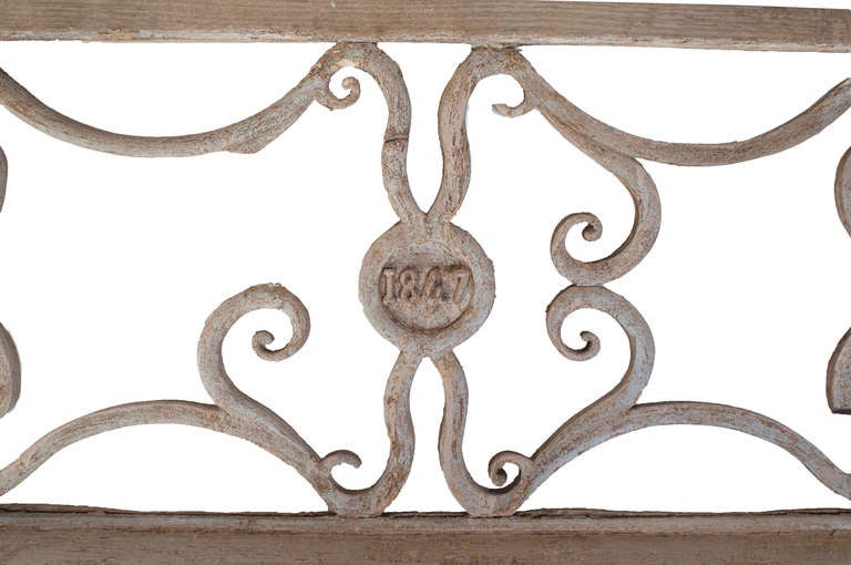 A Painted Carved Wood Architectural Element-Probaly a Transom