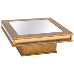 Artisanal Hammered Brass Coffee Table