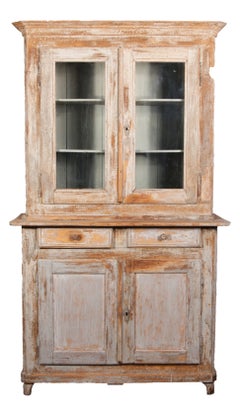 A Painted Pine Buffet Deux Corps