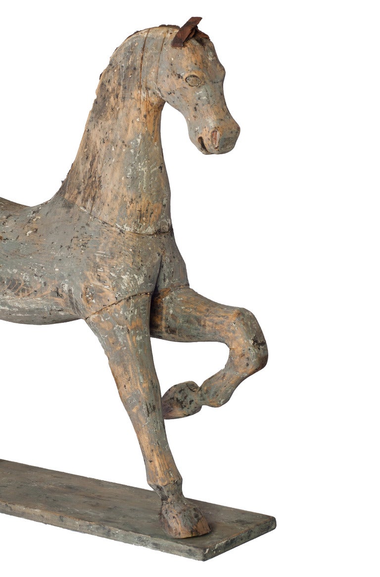 Swedish A Large Painted Gustavian Toy Horse