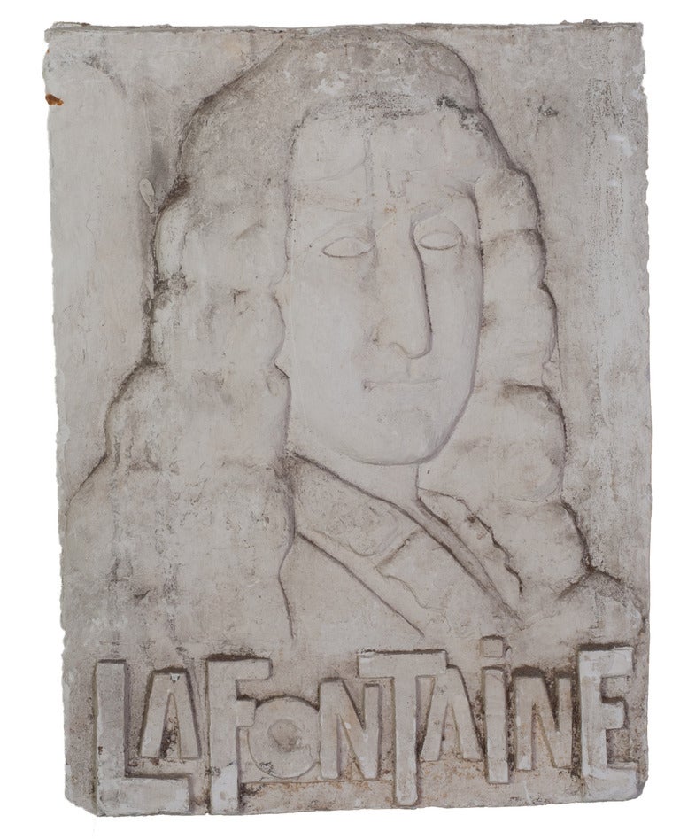 A Pair of Plaster Bas Reliefs of French Philosophers - Made for Academic Study

Racine:                           LaFontaine:
H 22.5